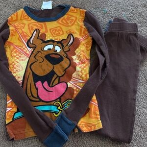 Scooby-Doo Kids Pajama Set - Cozy Brown and Vibrant Orange